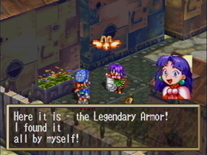 Screenshot of original Grandia with CRT shaders