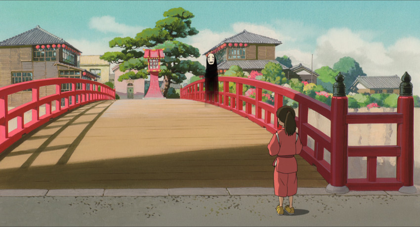 Traditional Japanese art in Spirited Away