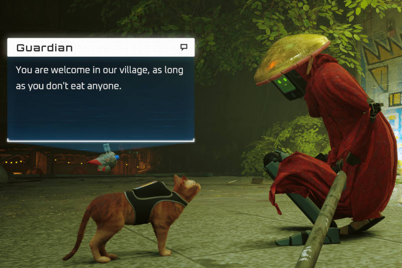Screenshot of the game Stray
